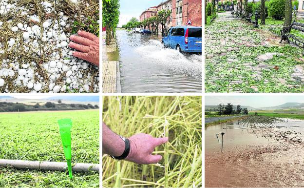 Distintas imágenes de las consecuencias y los daños provocados por la tormenta. 