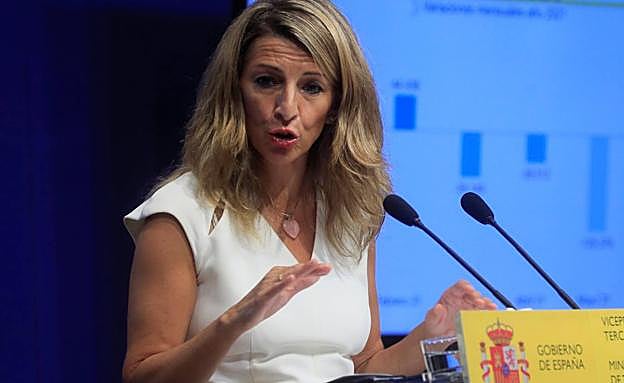 La ministra de Trabajo, Yolanda Díaz. 