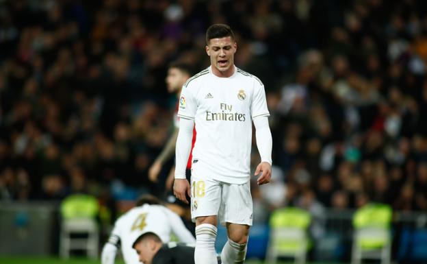 Luka Jovic, en su primera temporada en el Real Madrid. 