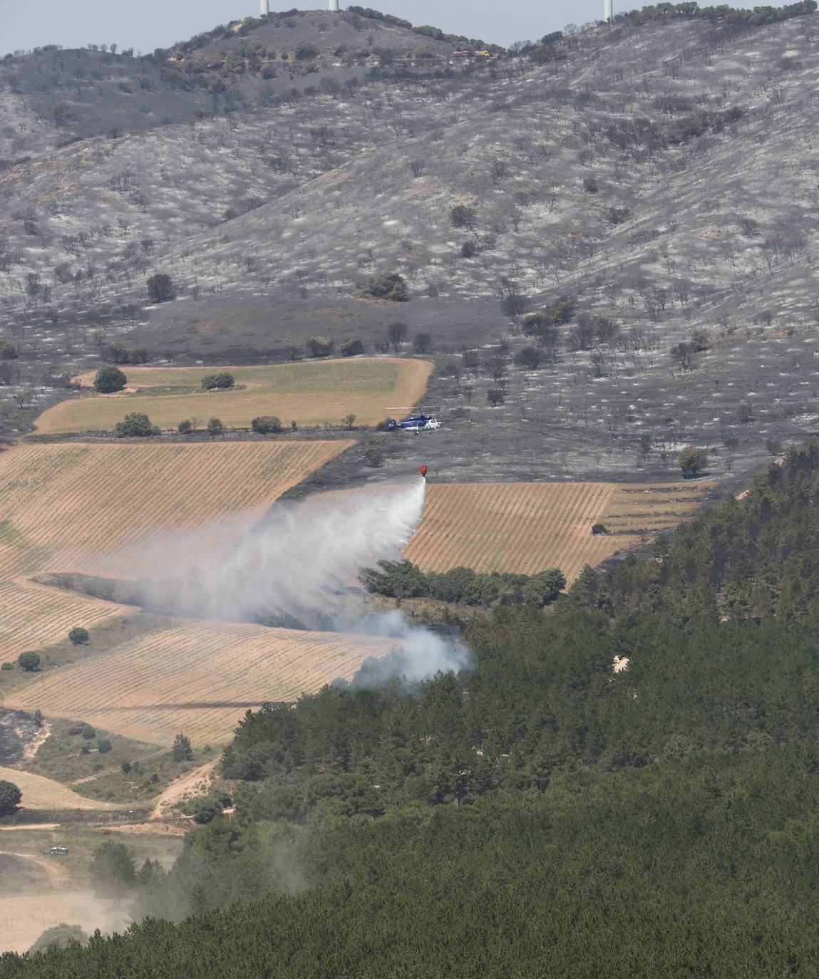 Fotos: La lucha contra el fuego, también el lunes