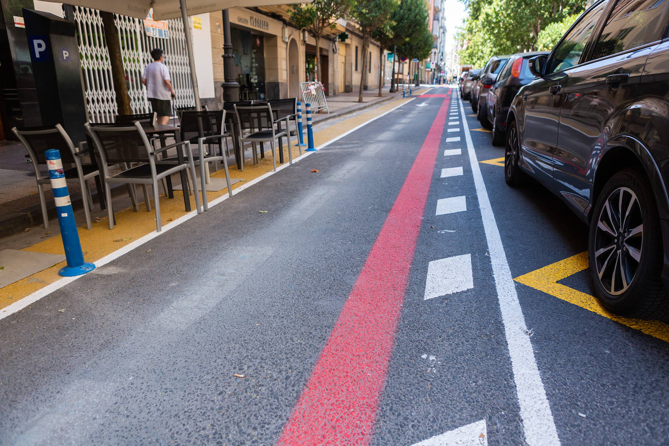 Fotos: Coches, peatones y bicicletas, entre los colores en la calzada de Duquesa de la Victoria