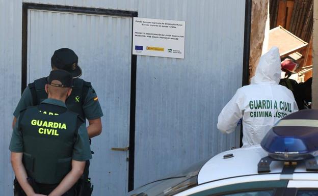 Registro esta mañana del domicilio del detenido.