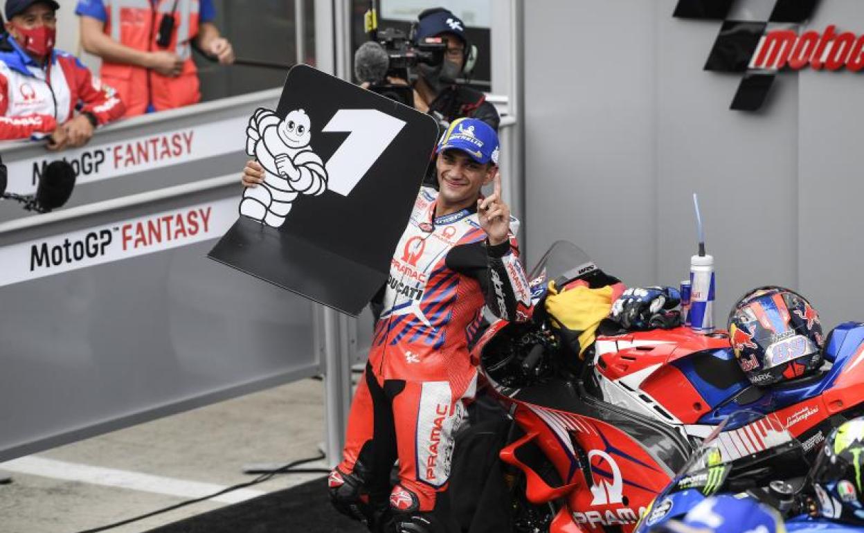 Jorge Martín celebra su victoria en la carrera del Gran Premio de Estiria.