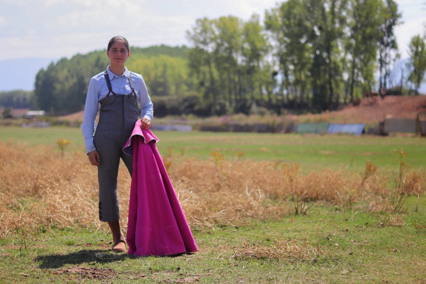 Patricia Sacristán en la finca Río Bravo, del ganadero Carlos Lumbreras. 