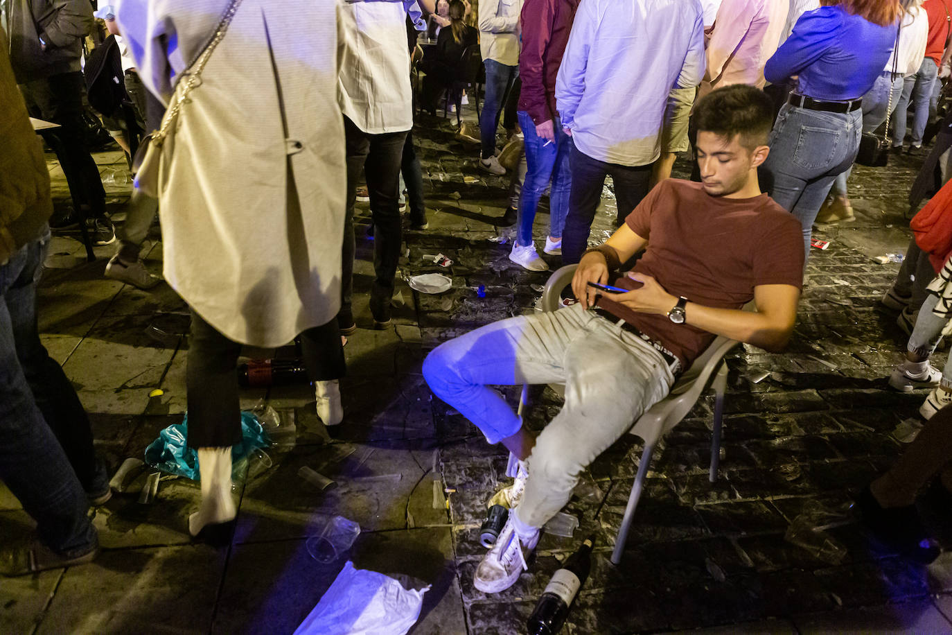 Los jóvenes se trasladaron desde el Casco Antiguo de la ciudad hasta el parque de la capital riojana