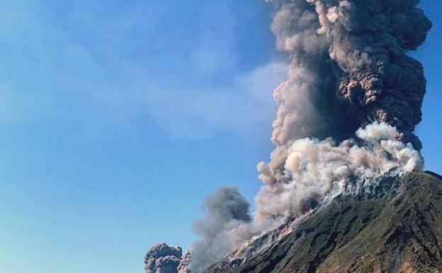 Última erupción en el Stromboli de 2019.