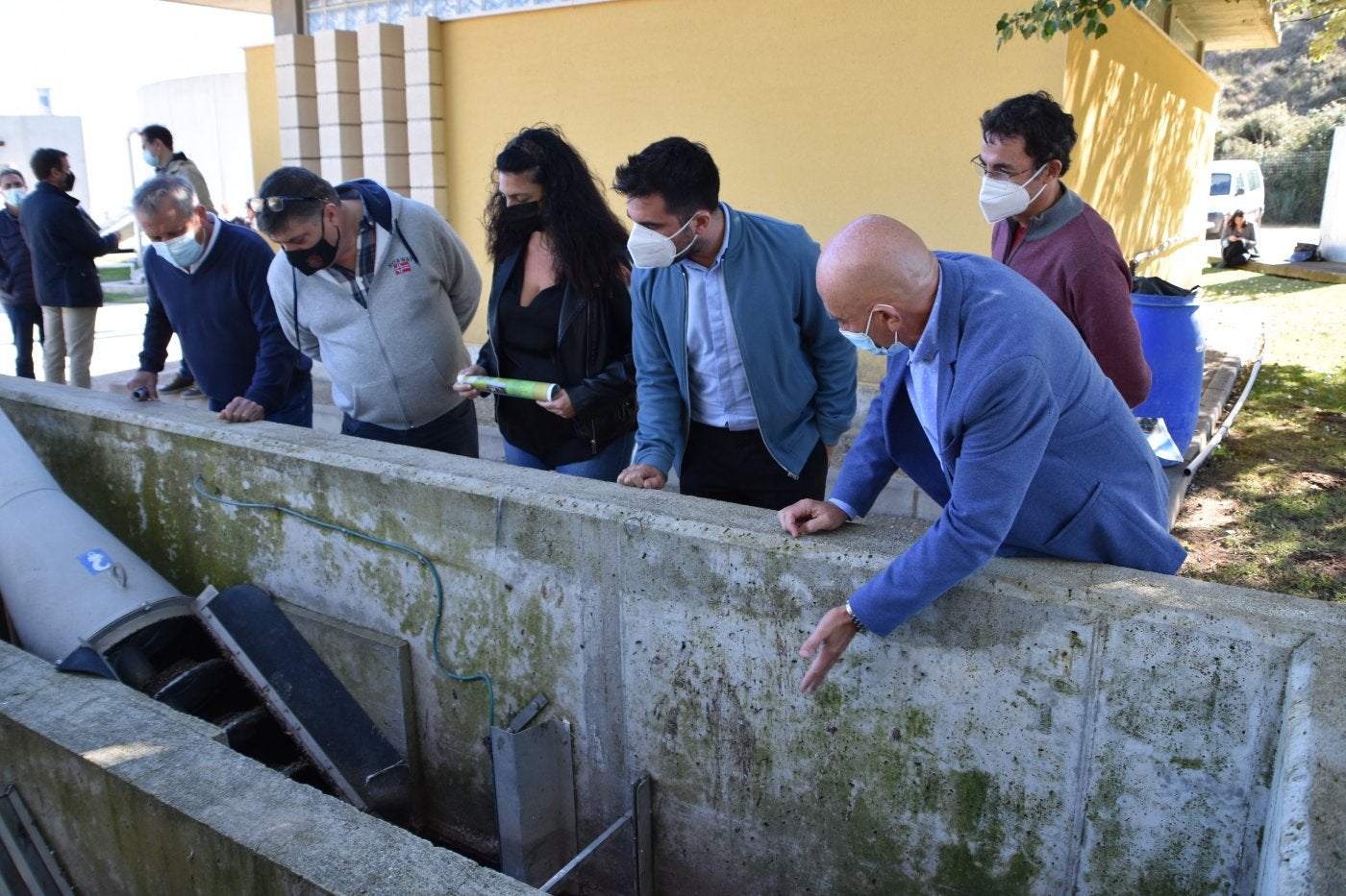 Visita de ayer a la depuradora de Galilea. 
