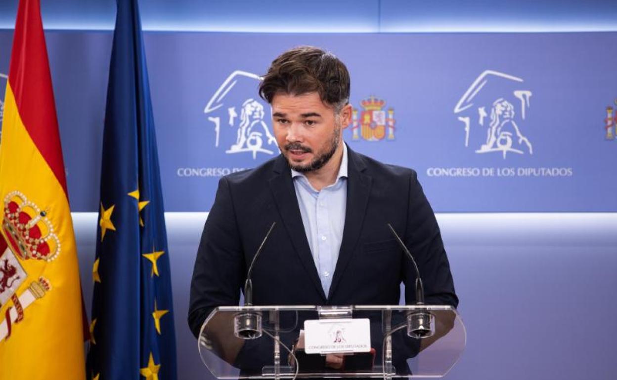 El portavoz de ERC en el Congreso, Gabriel Rufián 