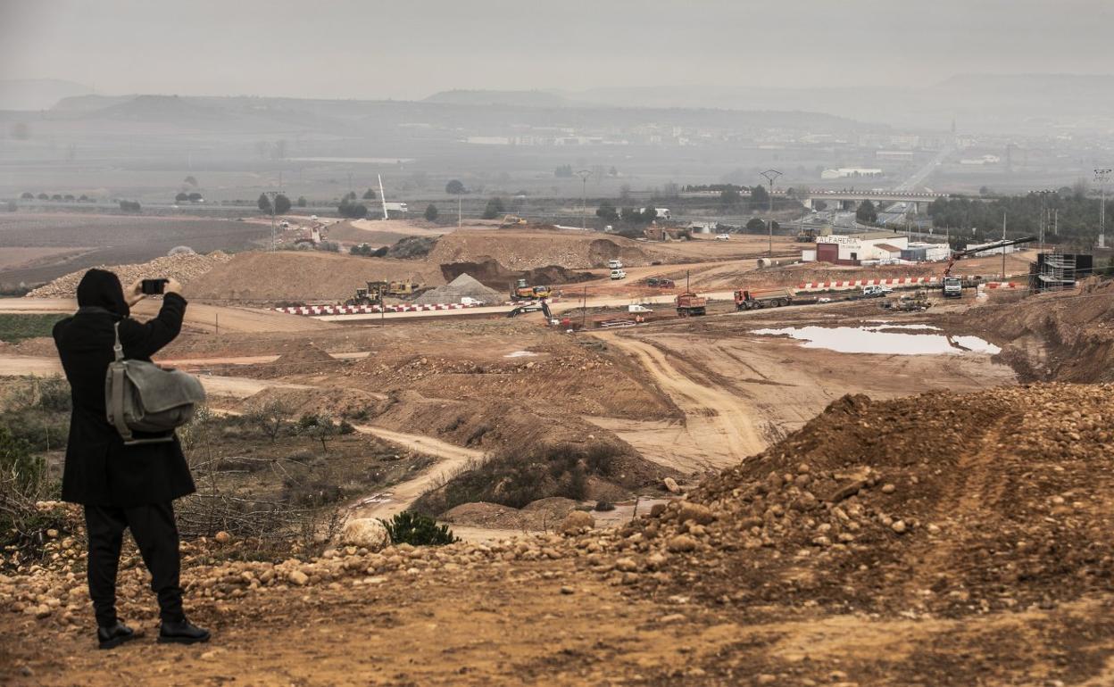 Obras de la Ronda Sur, de Logroño. 