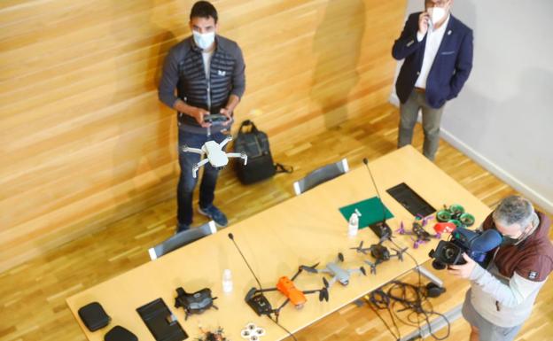 Algunos de los drones que se podrán ver volar durante la celebración del congreso.. 