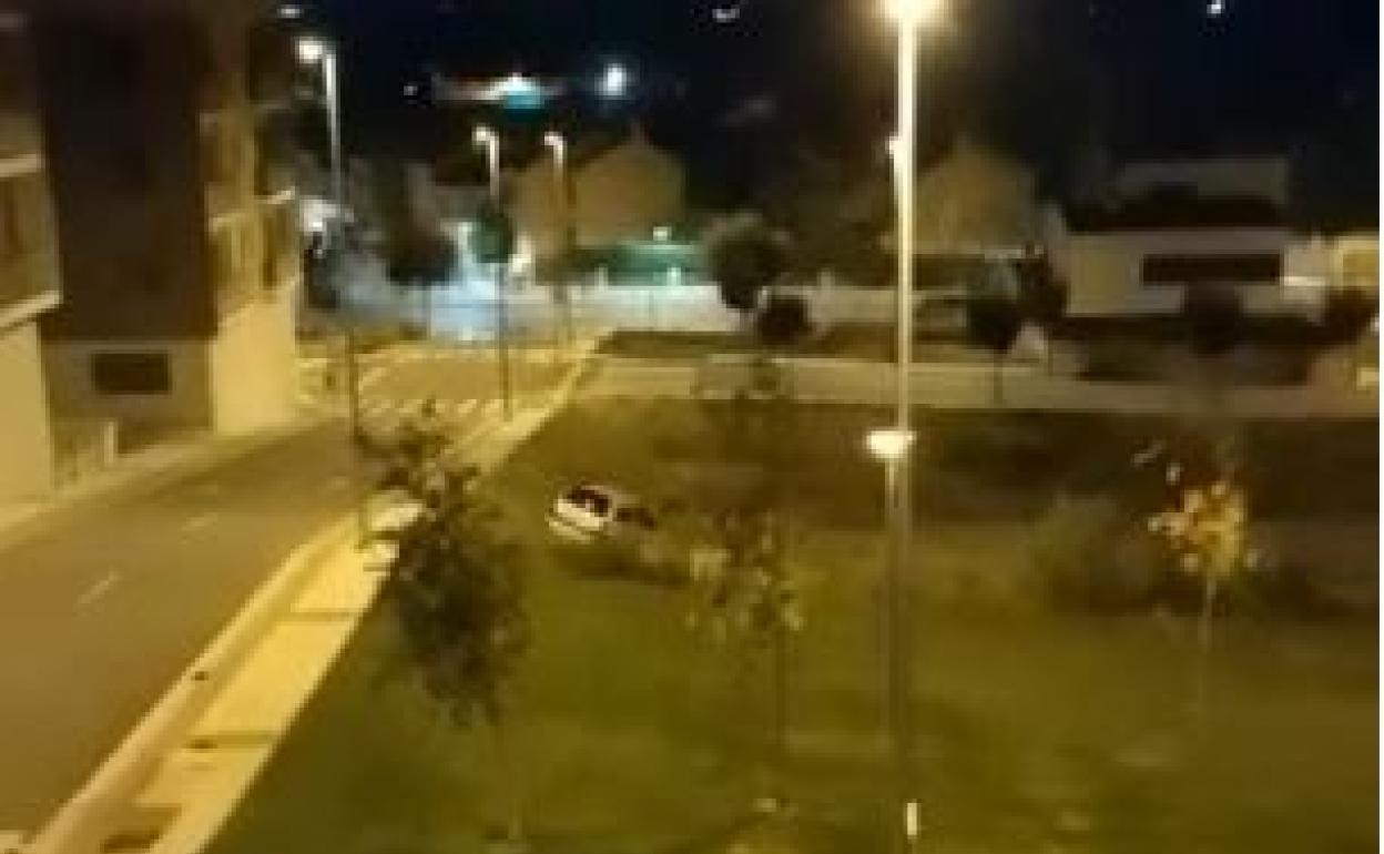 Un coche sin control en Alfaro