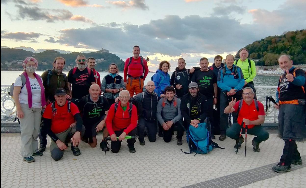 Participantes en la ruta realizada el sábado y el domingo. 