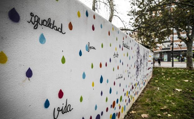 Mural contra la violencia de género. 