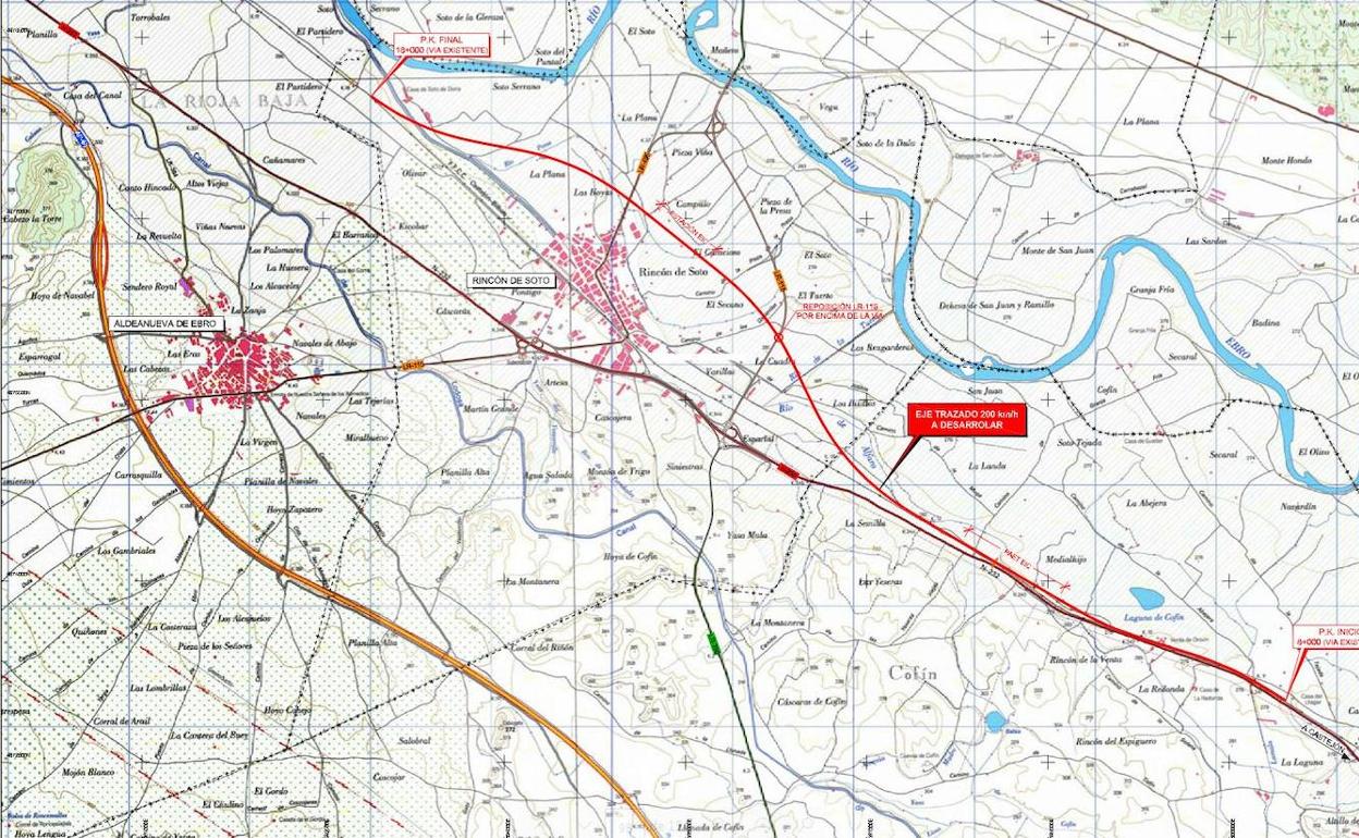 ADIF licita la redacción de los proyectos básicos y de construcción de la variante de Rincón de Soto por 2.468.164 euros