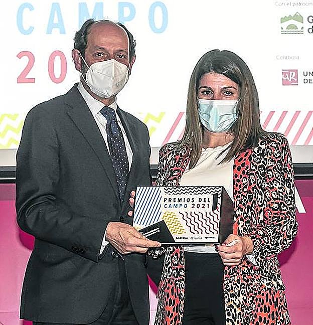 Delia Gil, con José Luis Prusén (Diario LA RIOJA).