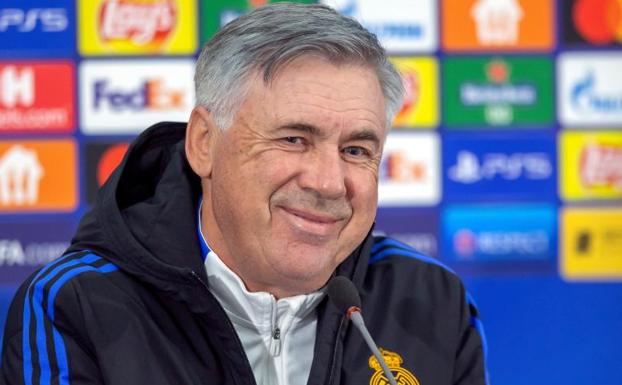 Carlo Ancelotti, en rueda de prensa. 