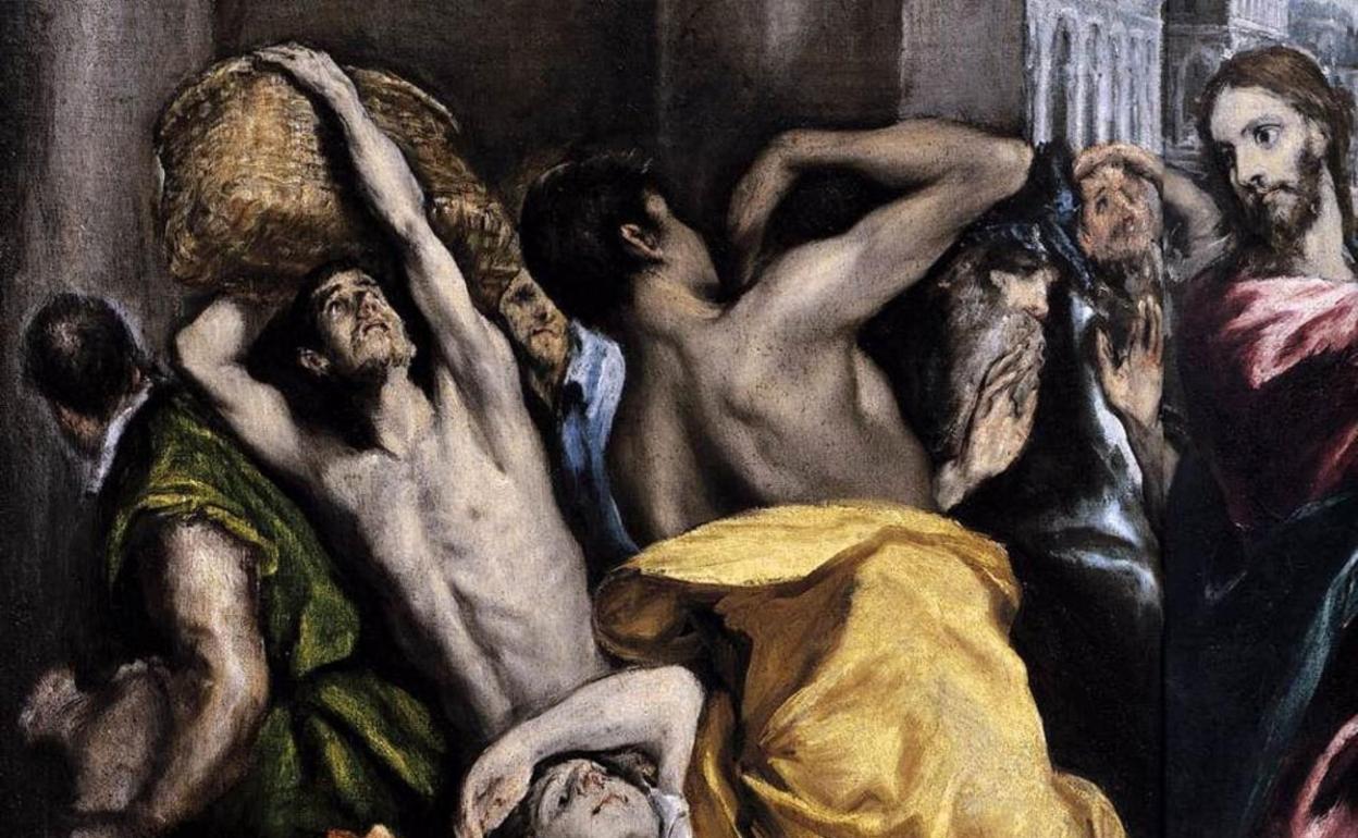 Detalle de 'La expulsión de los mercaderes del templo', obra de El Greco que se conserva en la National Gallery de Londres. 