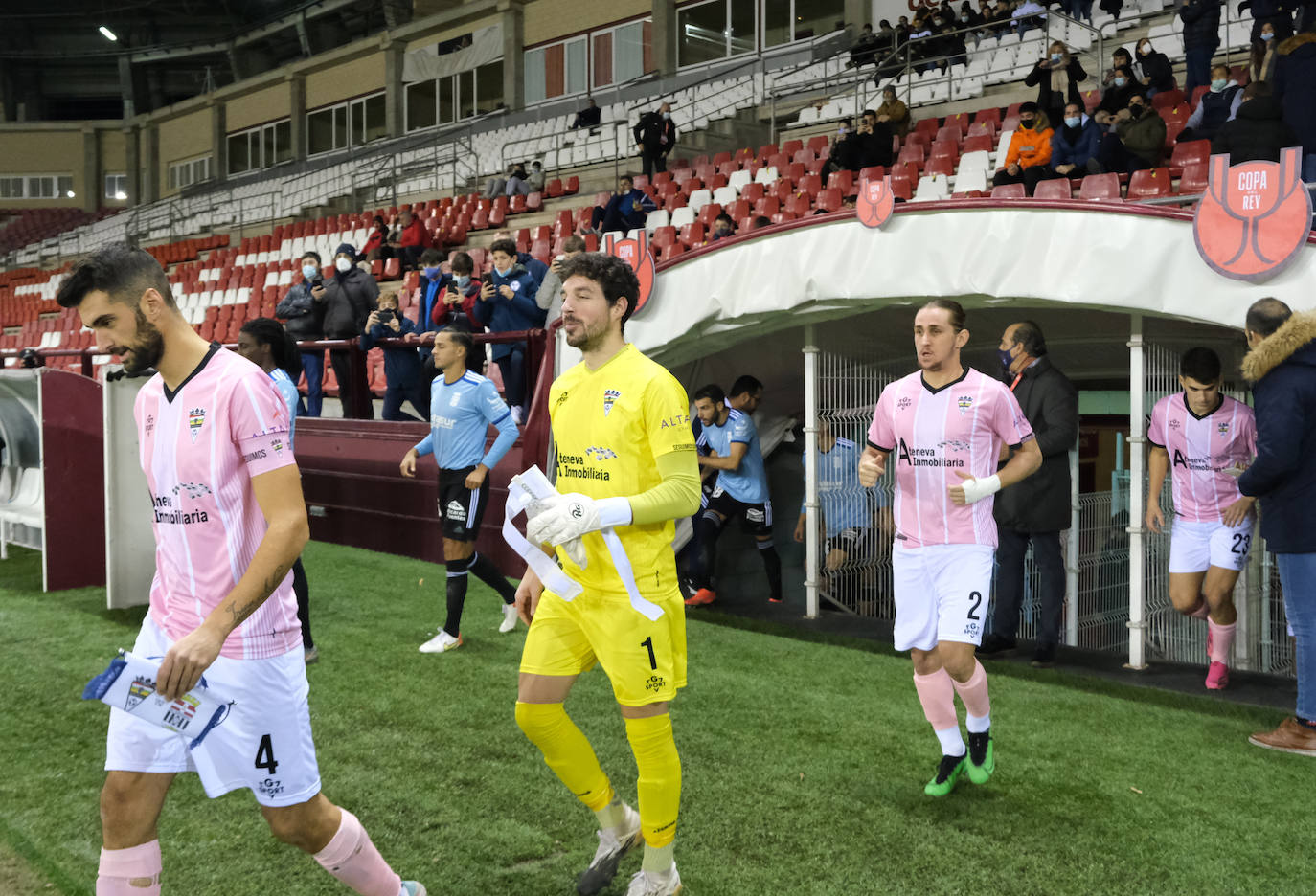 Los visitantes se clasifican para la siguiente ronda de la Copa del Rey gracias a dos goles de Ortuño