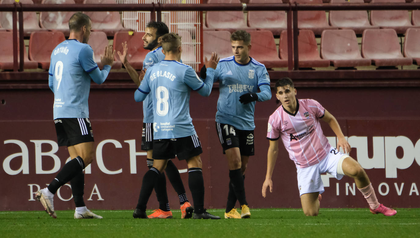 Los visitantes se clasifican para la siguiente ronda de la Copa del Rey gracias a dos goles de Ortuño