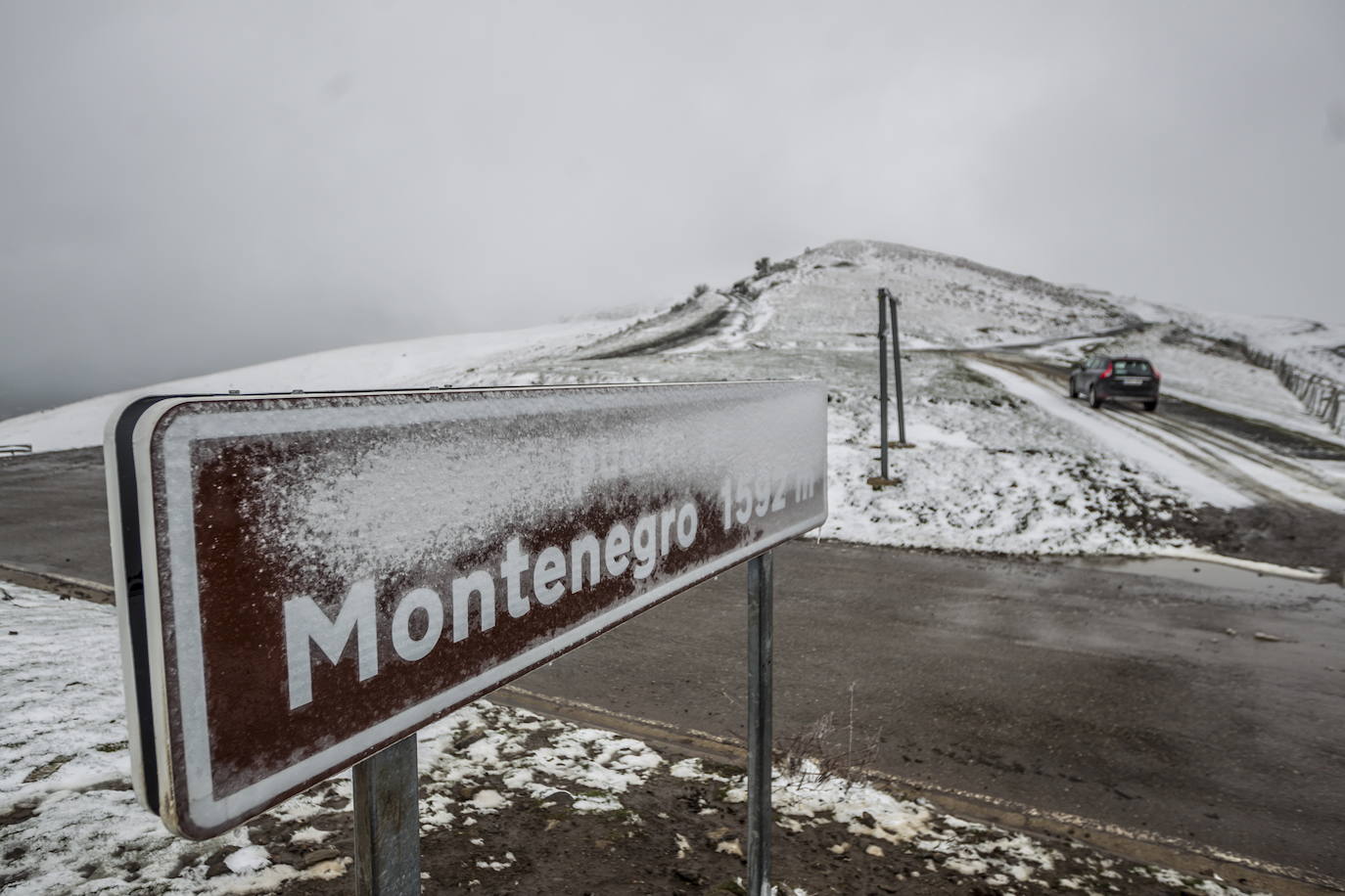 Imagen del puerto de Montenegro, en una nevada anterior. 