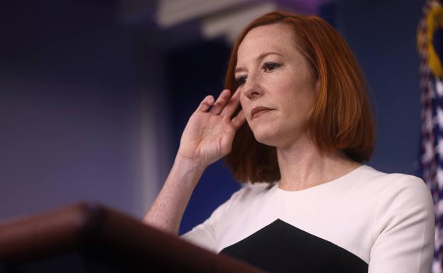 Jen Psaki, secretaria de prensa de la Casa Blanca, anuncia el boicot a los Juegos Olímpicos de Invierno en China.