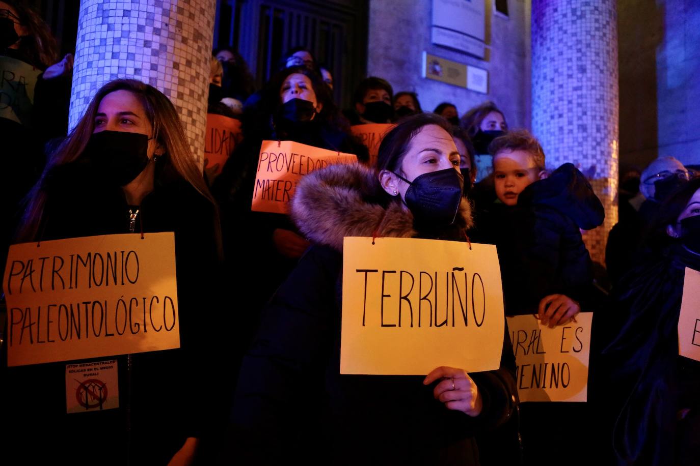 Fotos: La protesta contra las eólicas recorre las calles de Logroño