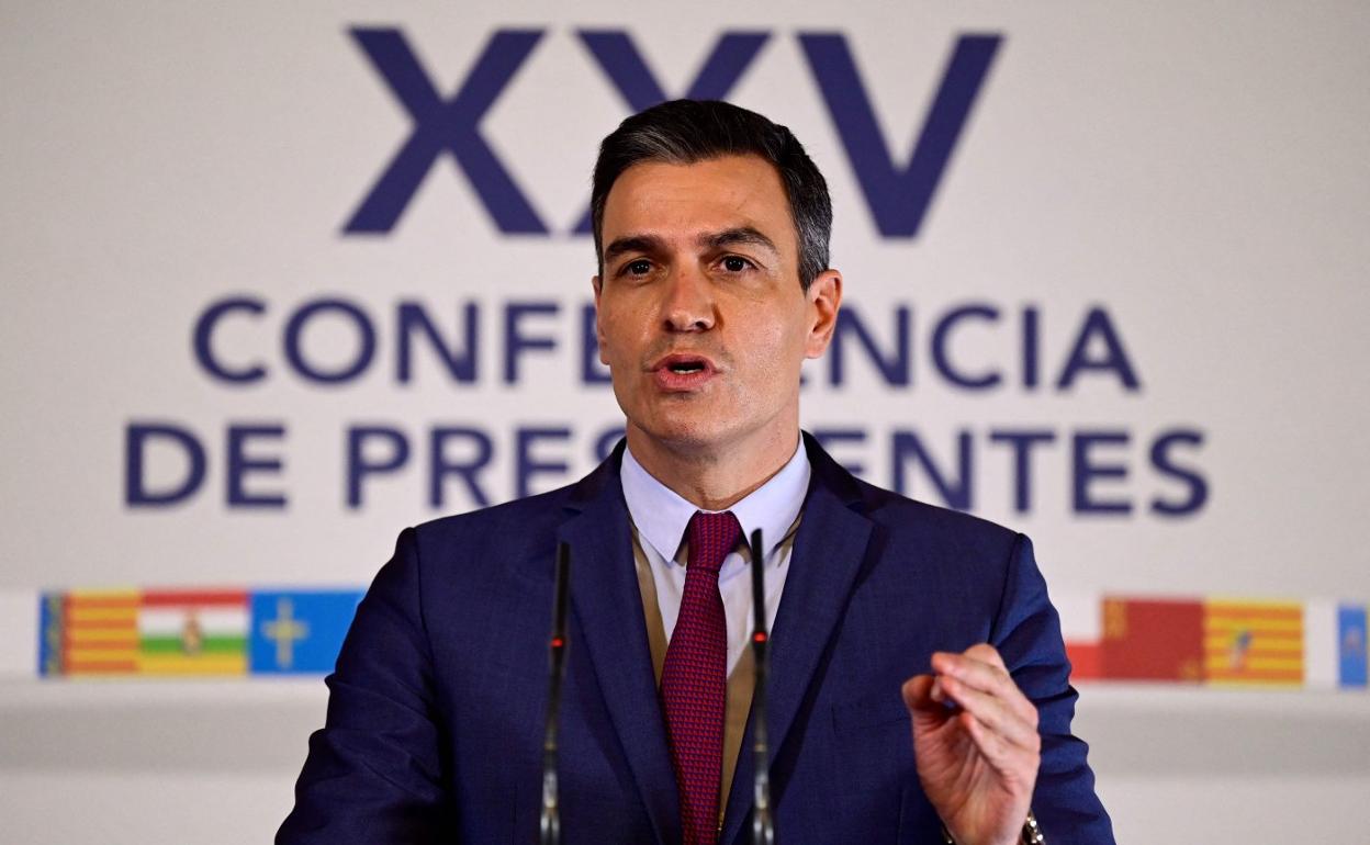 Pedro Sánchez, tras la Conferencia de Presidentes del miércoles. 