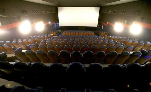 Interior de los Cines Moderno, el día de su cierre. 