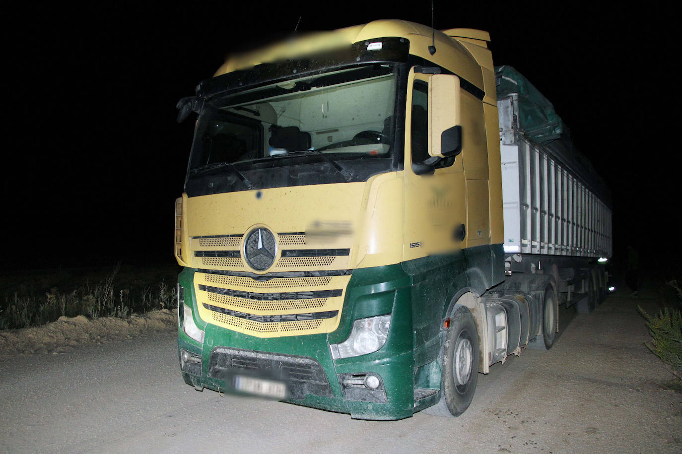 Camión implicado en el accidente. 