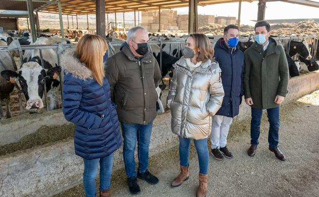 Cuca Gamarra, durante su visita a Las Nieves. 