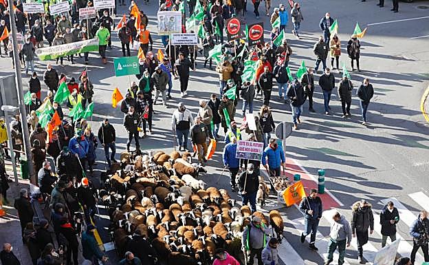 La manifestación, a su paso por Vara de Rey