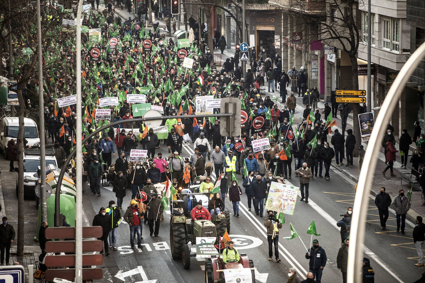 Fotos: El campo riojano se manifiesta en Logroño