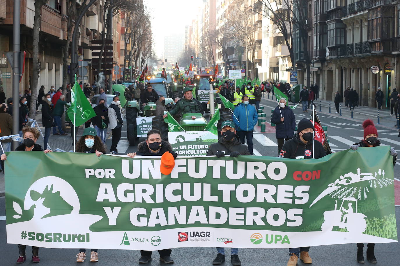 Fotos: La manifestación, a su paso por el centro de Logroño