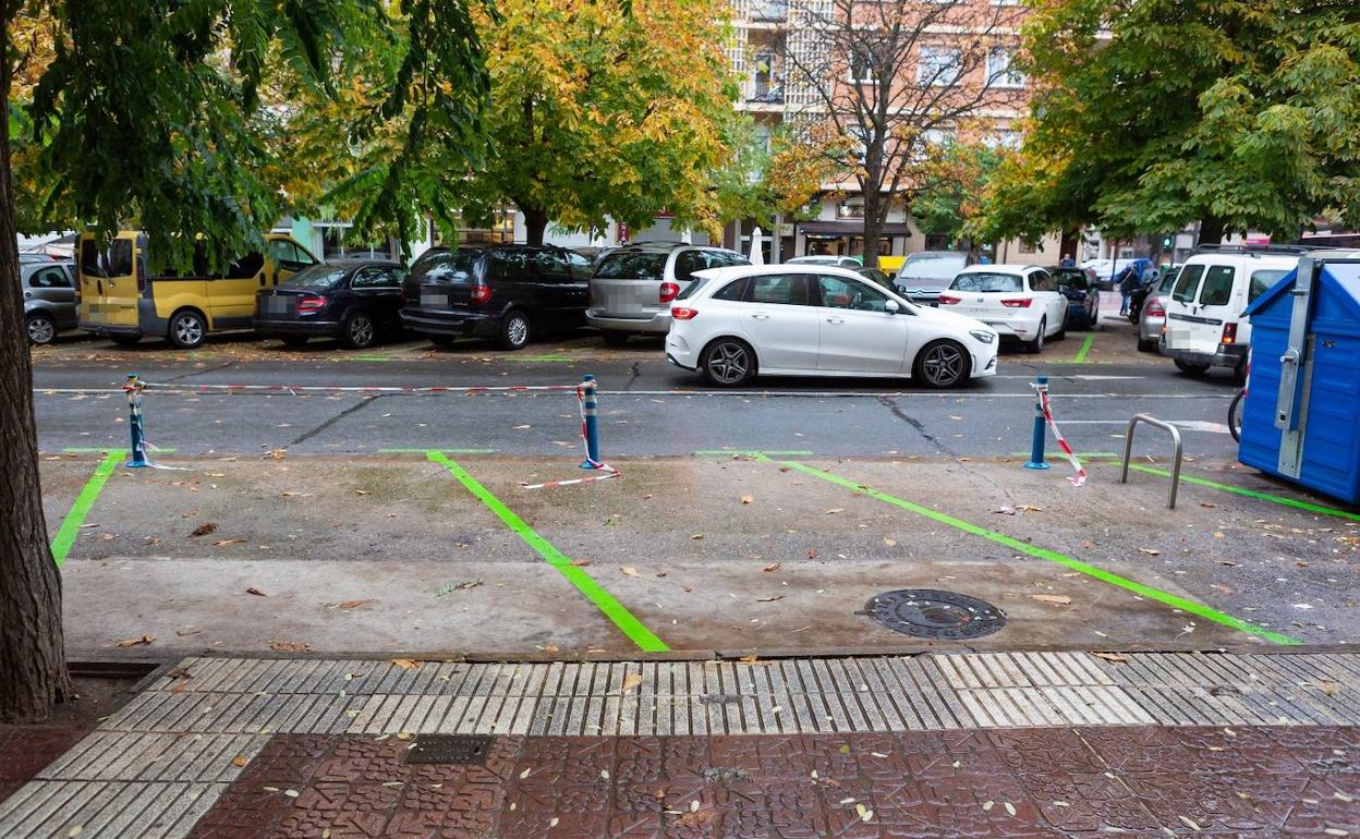 Nueva zona verde de la calle San Millán. 