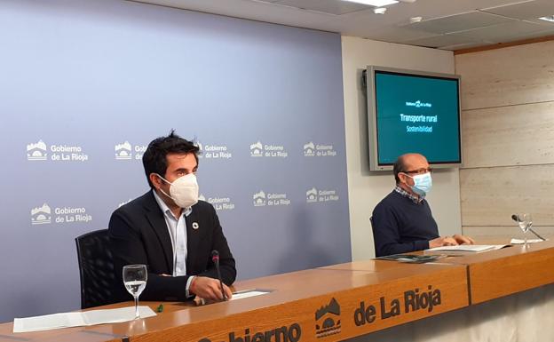 Álex Dorado y Vicente Urquía durante la rueda de prensa. 