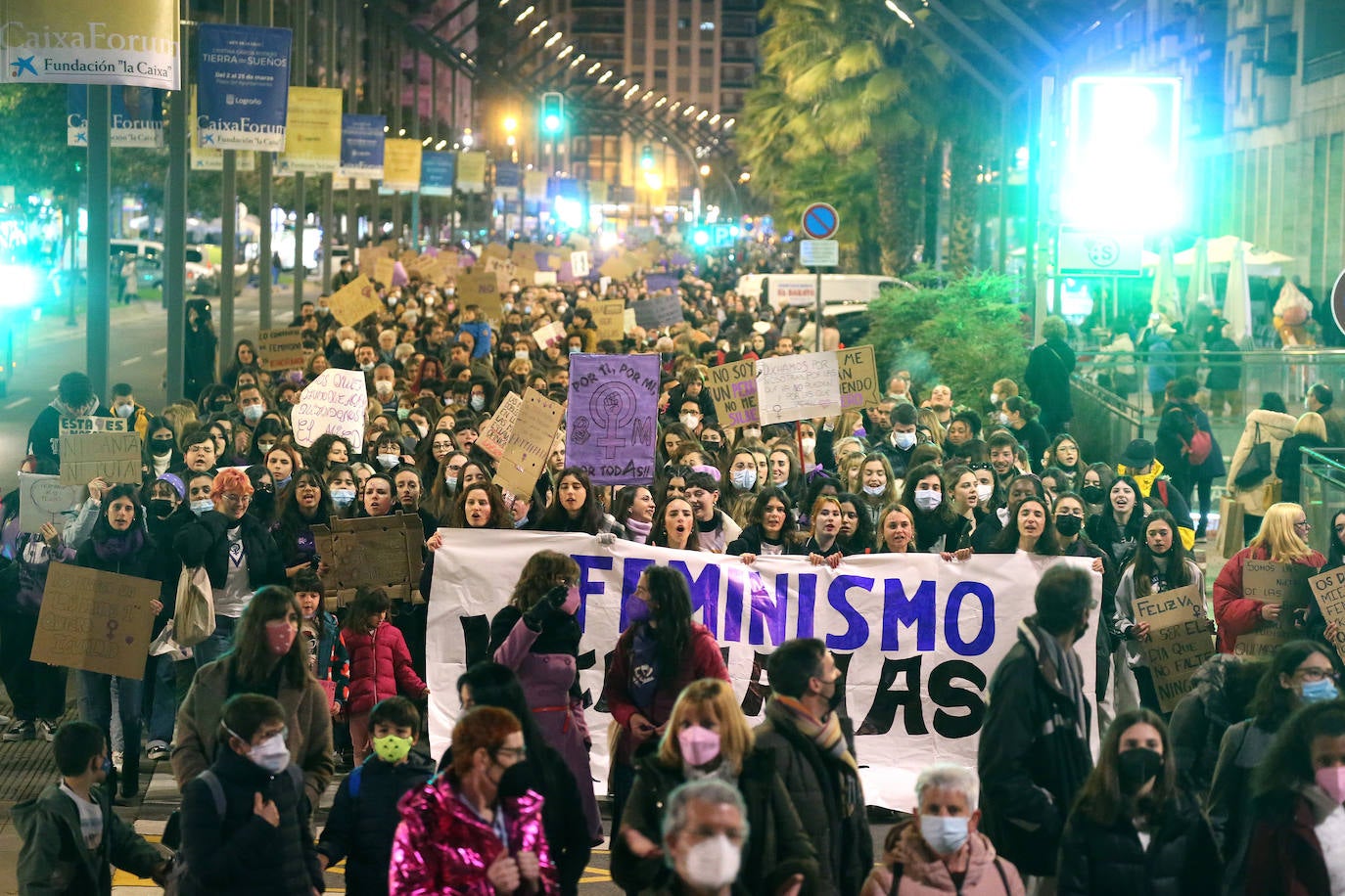 Fotos: La marea morada recorre las calles de Logroño en un esperado 8M