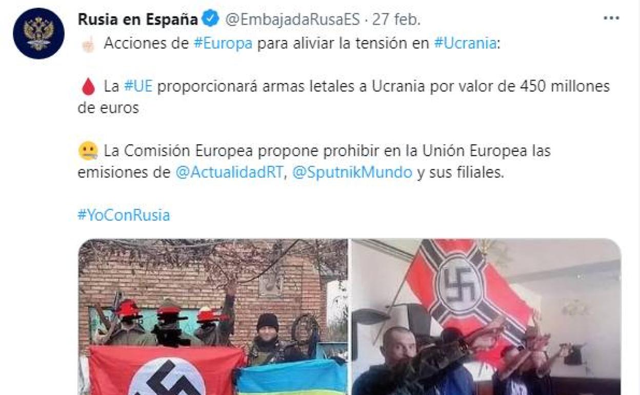 La embajada rusa en España activa la guerra de la propaganda