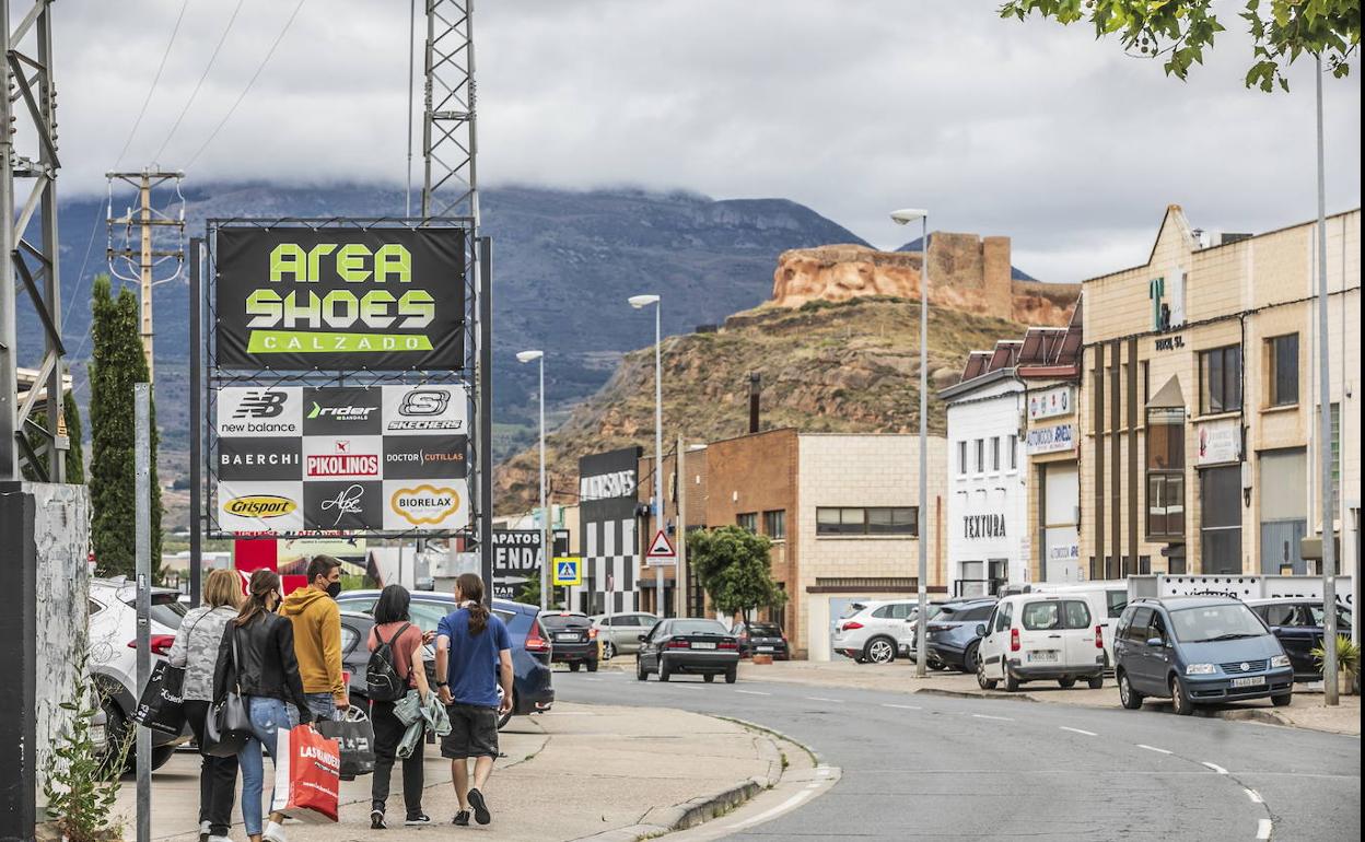 Zona comercial de Arnedo. 