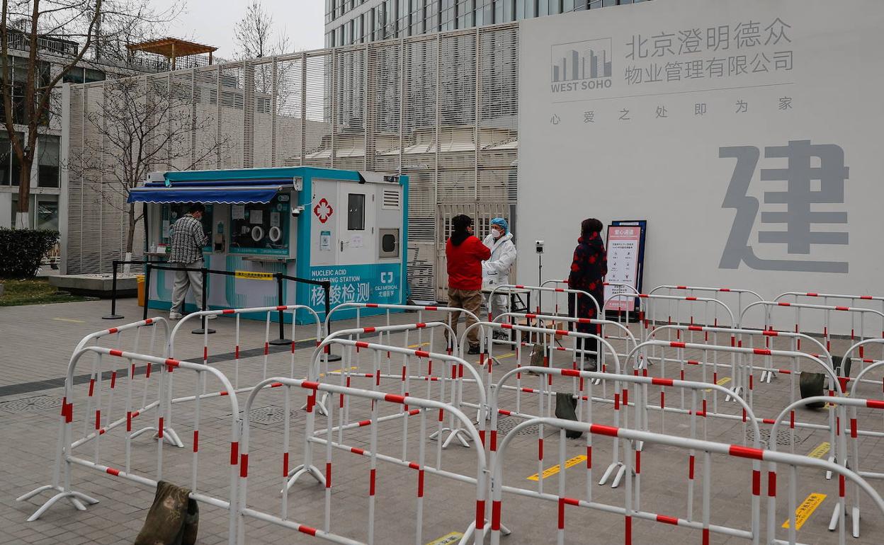 Un centro para realizar cribados masivos en Pekín.
