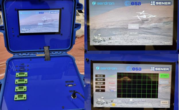 Consola de prueba del sistema de propulsión.