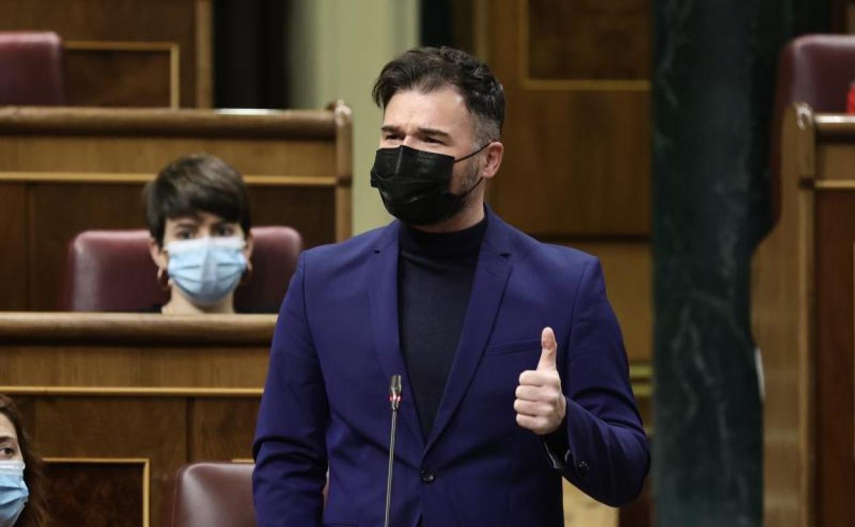 Gabriel Rufián, portavoz de ERC en el Congreso. 