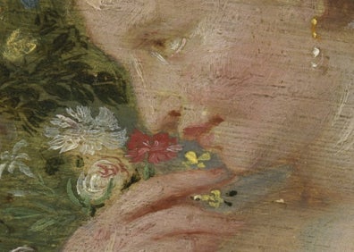 Imagen secundaria 1 - Detalles del lienzo de Brueghel alusivos a los aromas 'Flor de naranjo' (arriba) y 'Alegoría' y 'Civeta (abajo). 