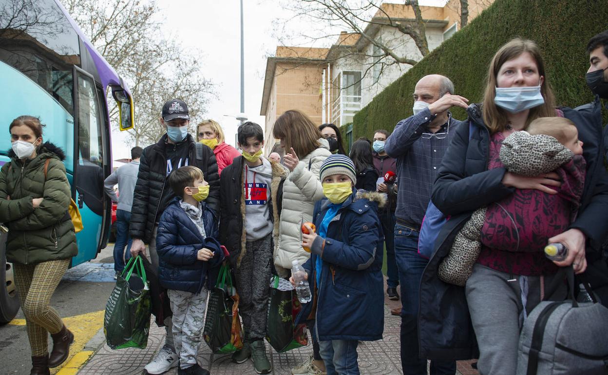 Refugiados ucranianos llegan a España, el pasado 12 de marzo. 