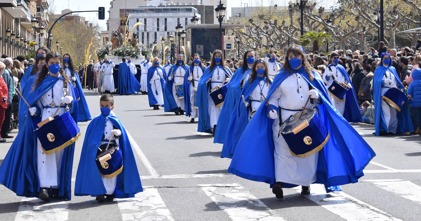 Fotos: Los niños protagonizan la procesión de la Borriquilla de Logroño