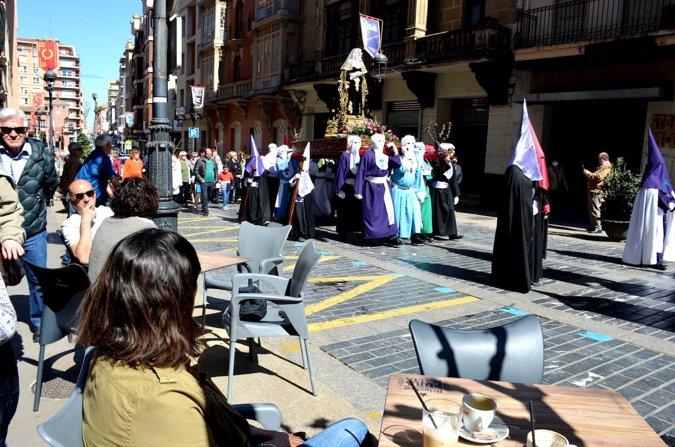 Esta procesión está dedicada a las mujeres maltratadas. 