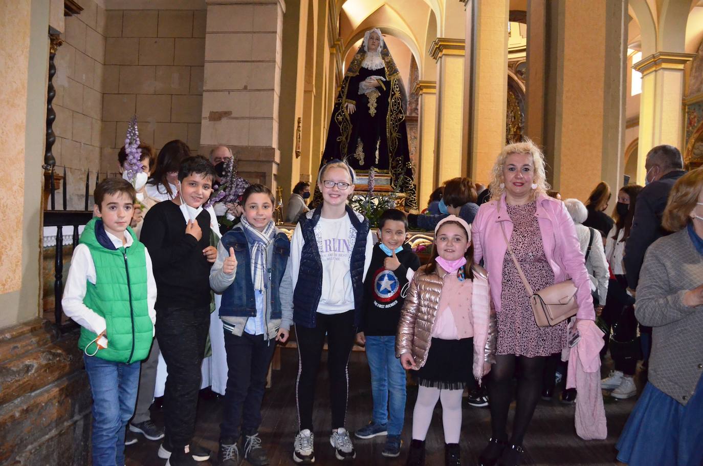 Esta procesión está dedicada a las mujeres maltratadas. 