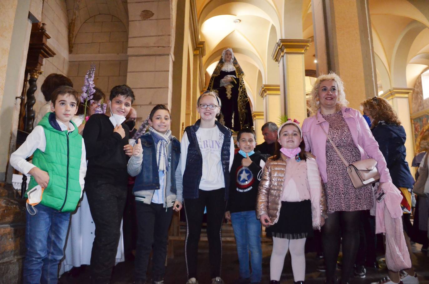 Esta procesión está dedicada a las mujeres maltratadas. 