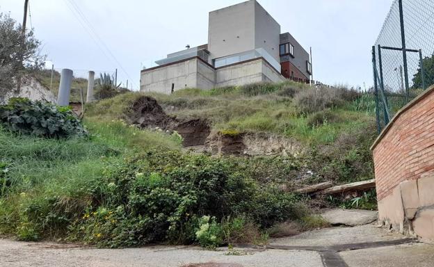Parte de la ladera afectada.