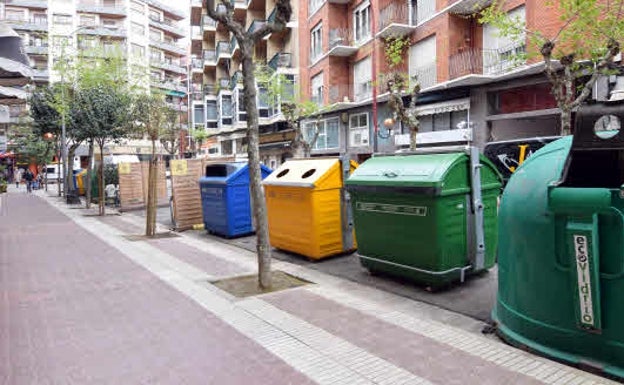 Contenedores en la avenida de Portugal