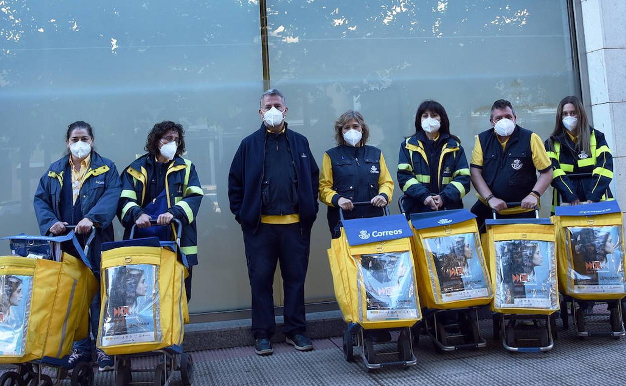 Trabajadores de Correos, en una movilización anterior.